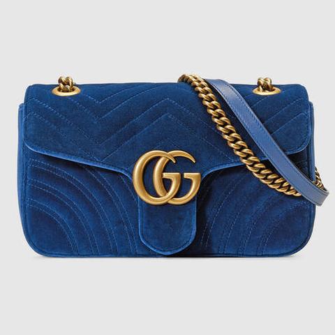 Gg Marmont Velvet Shoulder Bag