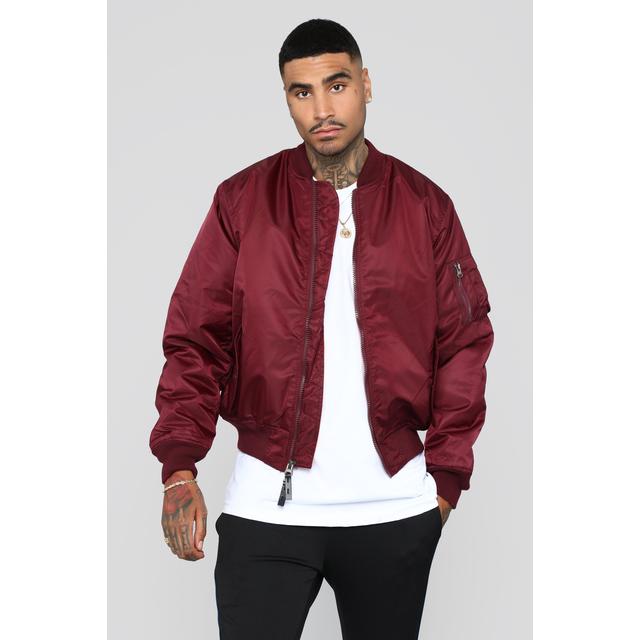 bomber jacket burgundy