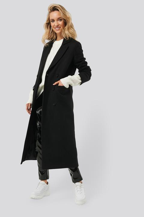 Monica Geuze X Na-kd Classic Maxi Coat - Black