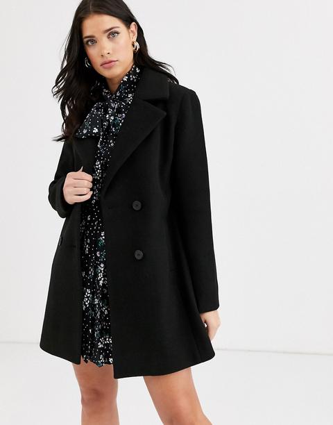 Fashion Union Manteau Croisé Élégant Noir From Asos On 21 Ons Fashion Union Manteau Croisé Élégant, Fashion Union Pea Coat