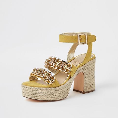 espadrille block heel sandals