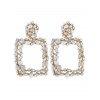 Statement Rhinestone Decoration Hollow Earrings