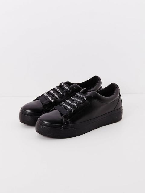 Sneakers Bassa Con Lacci Parlati Nero