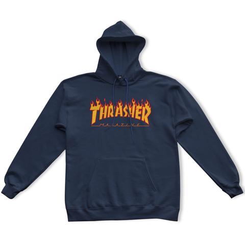 Flame Logo Hood (navy)