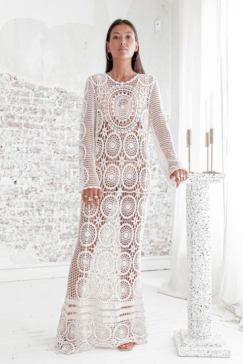 Cleo Beige- Robe Crochet