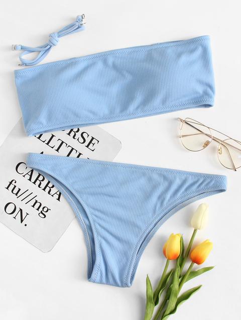 Set De Bikini Con Tiras Desmontables