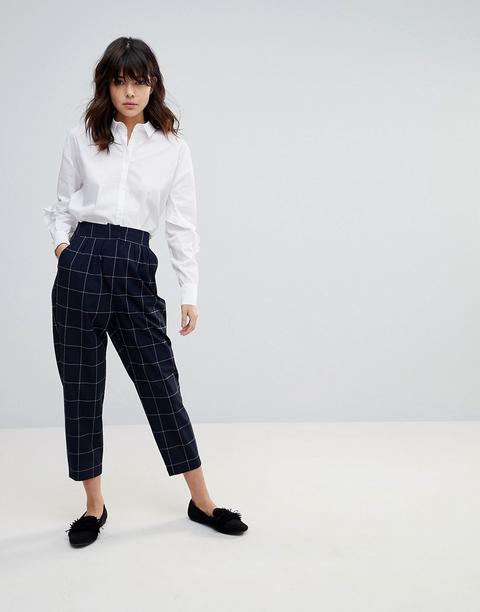 Asos Grid Check Tailored Tapered Trouser - Check