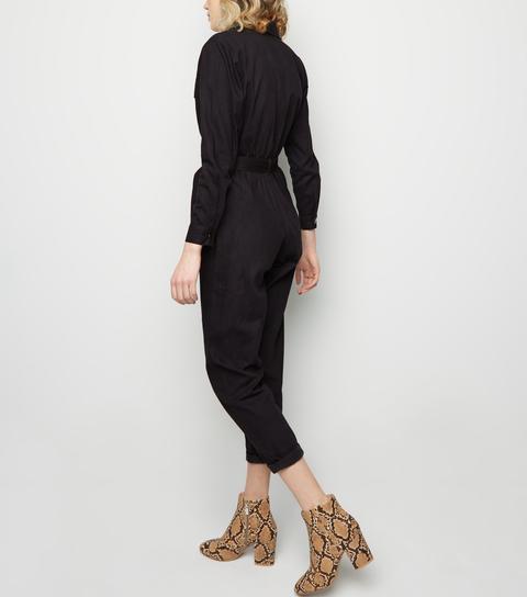 black boiler suit new look