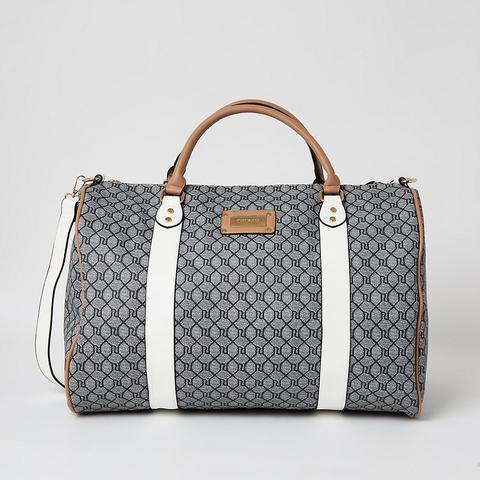 river island grey monogram bag