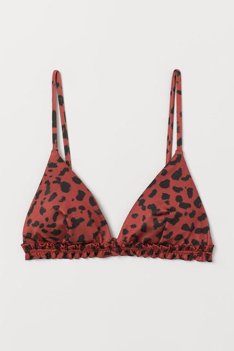 H & M - Top Bikini A Triangolo - Rosso