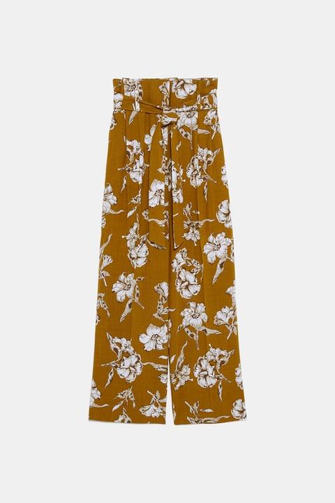 Floral Print Trousers