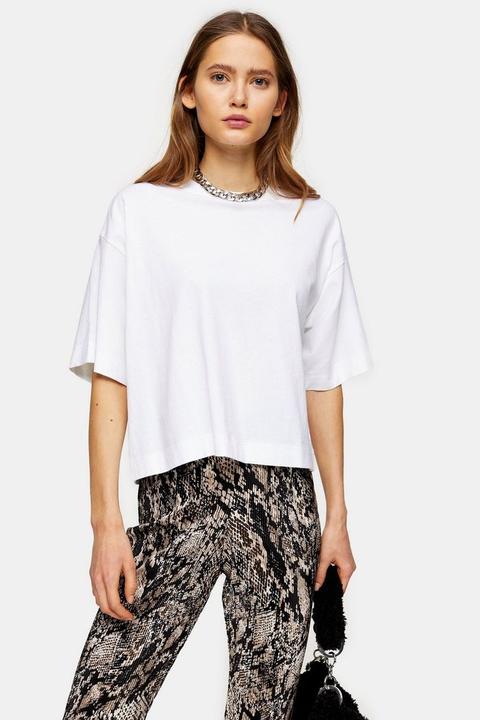 White Boxy Panel T-shirt