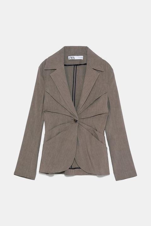 Blazer Entallada Pliegues