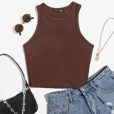 Solid Crop Tank Top