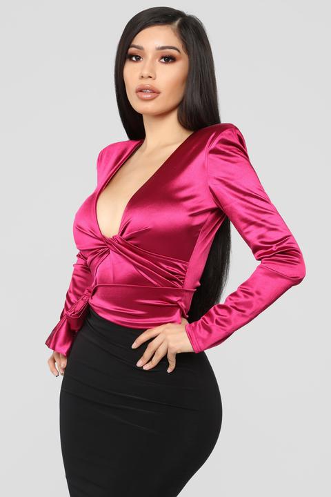 fuchsia bodysuit