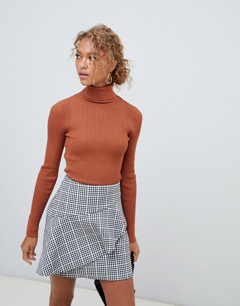 New Look - Maglione Ruggine Con Collo Alto - Arancione