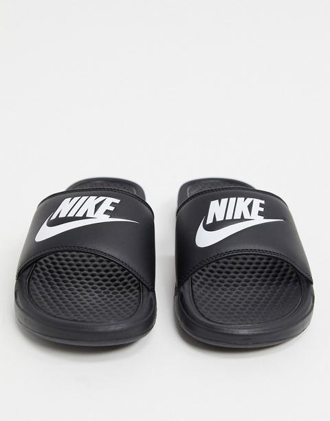 Nike Benassi Sliders In Black