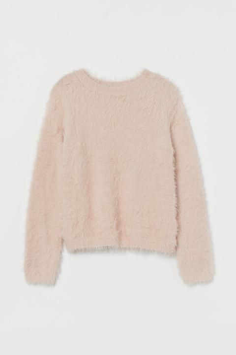 H & M - Pullover A Pelo Lungo - Rosa