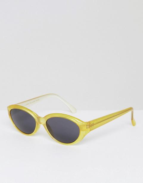 Reclaimed Vintage Inspired - Occhiali Da Sole Rotondi Gialli - Giallo