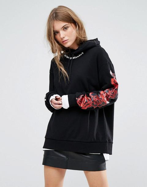 Sudadera Con Capucha Y Estampado De Rosas De Cheap Monday