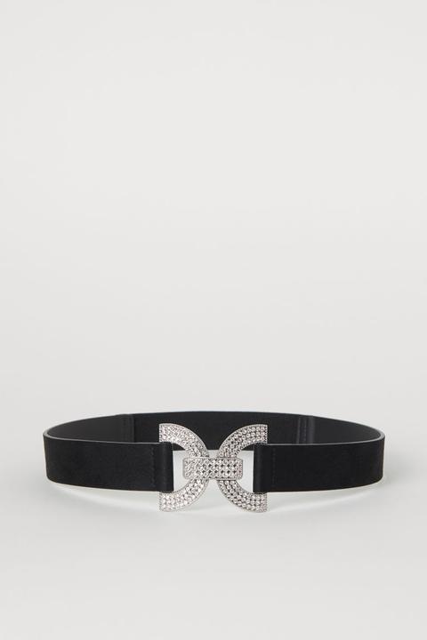 Ceinture Avec Strass - Noir