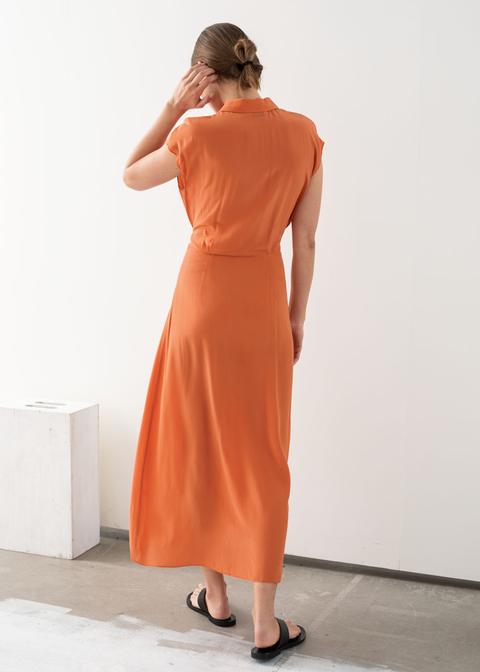 Other stories waist knot midi outlet dress