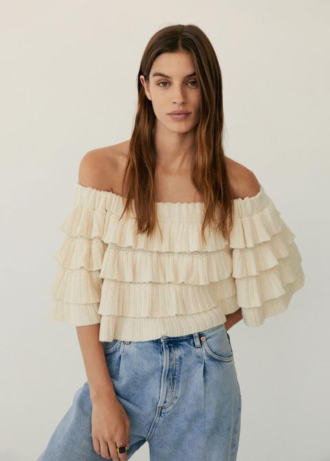 Top Off-shoulder Volantes