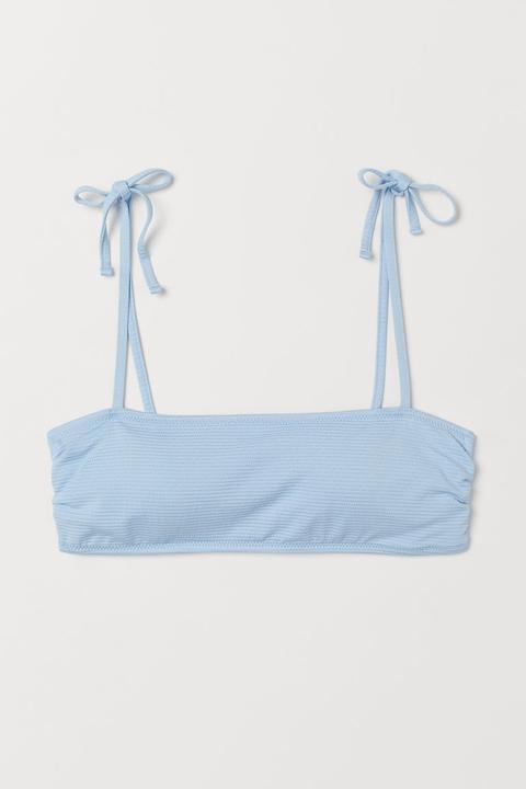 Top De Bikini Bandeau - Azul