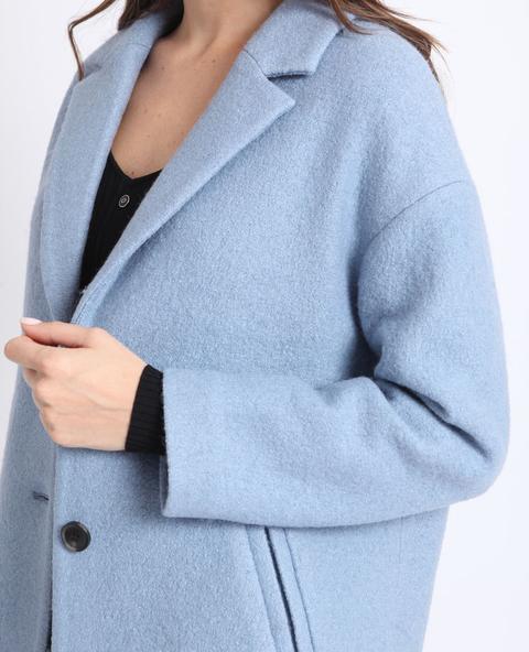 Manteau Droit En Laine