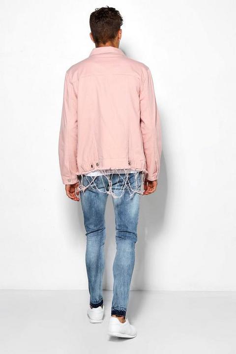 dusky pink denim jacket