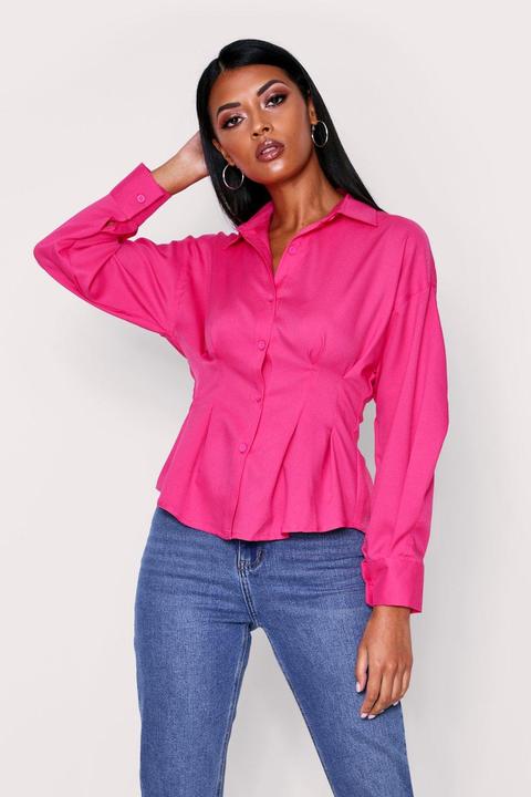 Fitted Waist Structured Shirt
