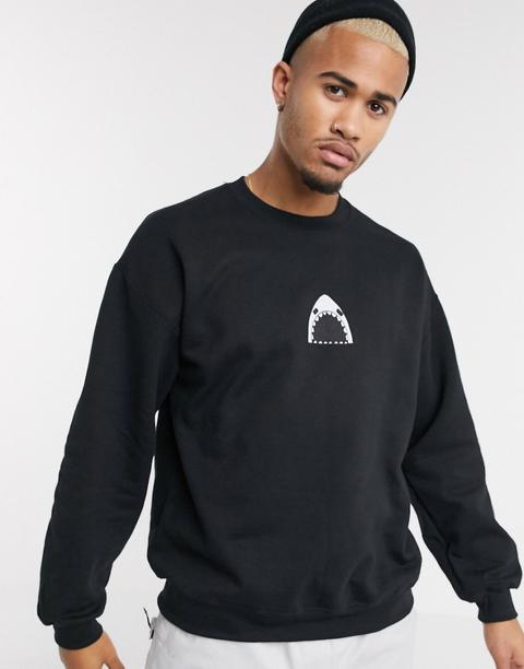 New Love Club Shark Sweater-black