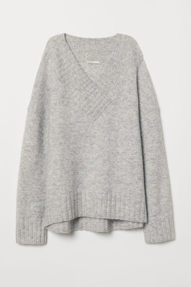 H & M - Pullover In Misto Mohair - Grigio