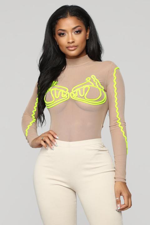 I Want It All Bodysuit - Nude