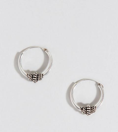 Pendientes De Aro Con Alambre Enrollado De 10 Mm De Plata De Ley De Kingsley Ryan