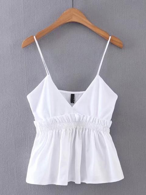 V-cut Frill Trim Cami Top