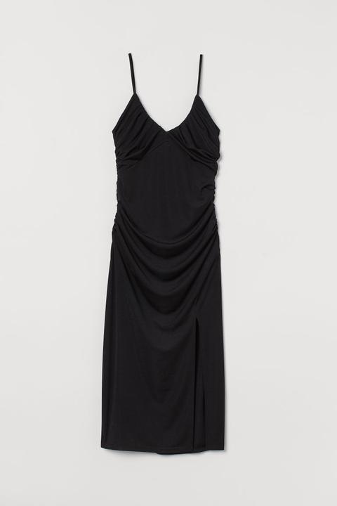 Vestido Drapeado - Negro