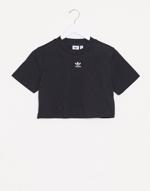 Camiseta Corta Básica En Negro De Adidas Originals