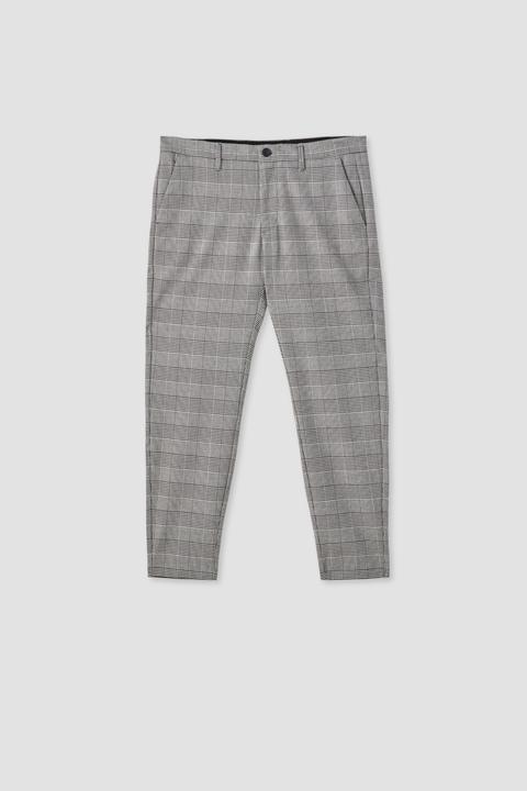 Pantalón Tailoring Cuadros Grises