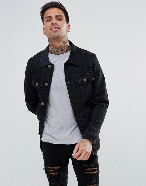 Pull\u0026bear - Giacca Di Jeans Nera - Nero from ASOS on 21 Buttons