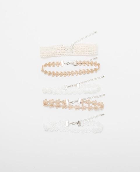 Lote De 5 Chokers De Macramé