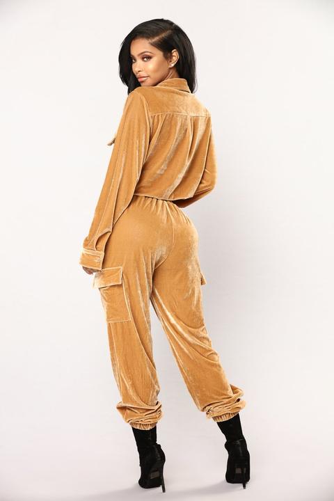 jumpsuit camel