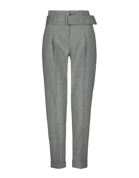 Pantalon Gris Taille Froncée & Ceinture
