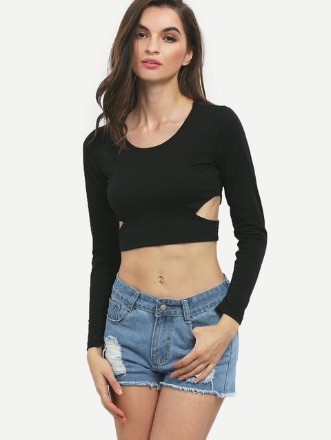 Camiseta Cut Out Crop Rojo