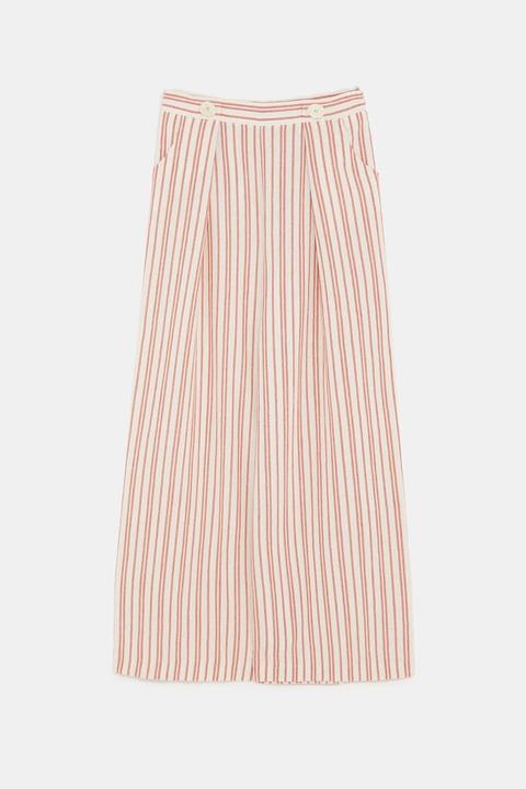 Striped Wide Leg Pants from Zara on 21 