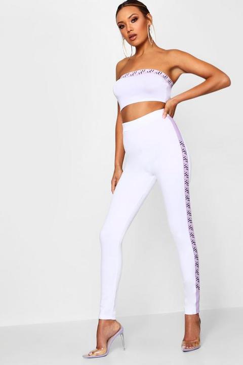 Pastel Print Sports High Waisted Trouser