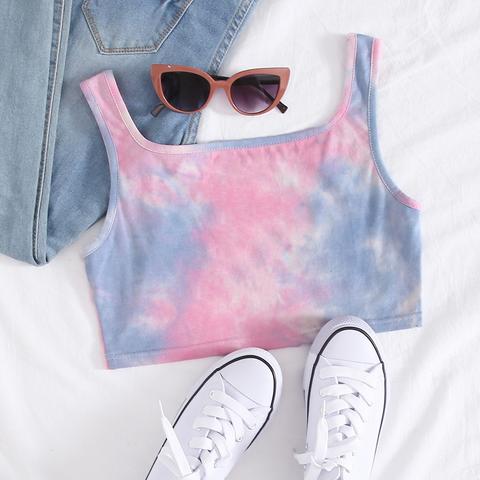 Tie Dye Crop Tank Top