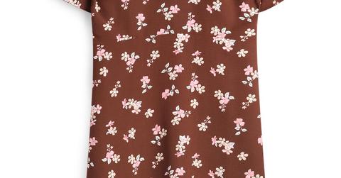 Braunes Kleid Mit Blumenmuster