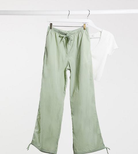 Collusion Nylon Jogger In Khaki-green