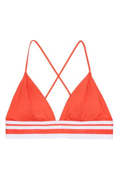 H & M - Top Bikini A Triangolo - Rosso